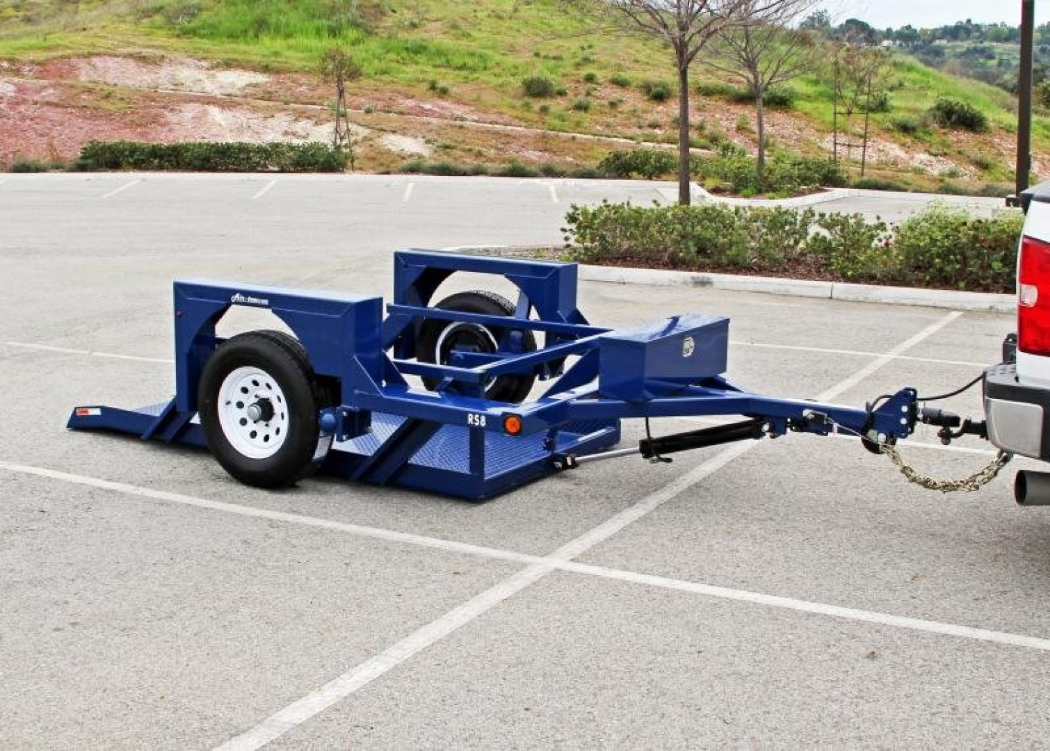 New 4'4" x 8'6" Air Tow S8-35 Single Axle Drop Deck Equipment Trailer, 4.6K GVWR  ***w/110v Battery Charger