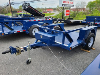 New 4'4  x 8'6  Air Tow S8-35 Single Axle Drop Deck Equipment Trailer, 4.6K GVWR  ***w/110v Battery Charger