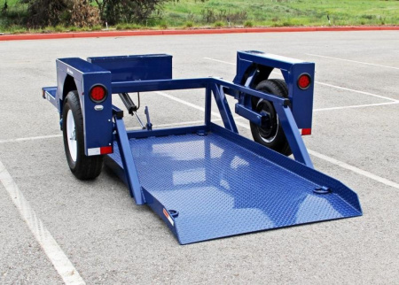 New 4'4" x 8'6" Air Tow S8-35 Single Axle Drop Deck Equipment Trailer, 4.6K GVWR  ***w/110v Battery Charger