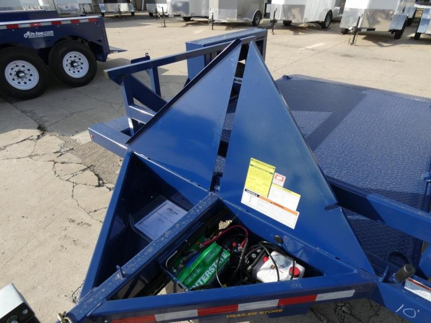 New 6'3" x 10' Air Tow S10-55 Single Axle Drop Deck Equipment Trailer, 8.1k GVWR  **w/110v Battery Charger