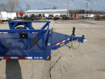 New 6'3" x 10' Air Tow S10-55 Single Axle Drop Deck Equipment Trailer, 8.1k GVWR  **w/110v Battery Charger