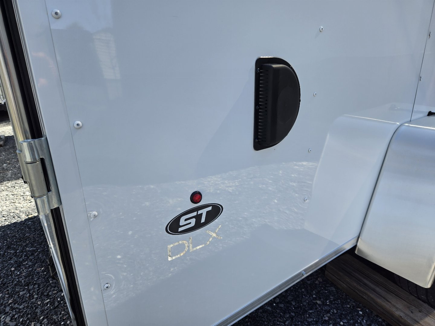 New 6 x 12 Look ST DLX V-Nose Cargo Trailer, 3K GVWR ***White w/ 6" Extra Height, Ramp Door w/ Flap, (4) D-Rings, Stabilizer Jacks