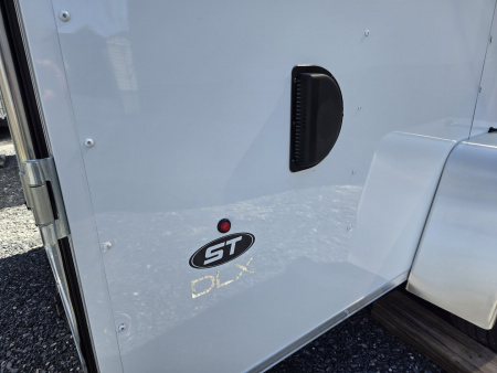 New 6 x 12 Look ST DLX V-Nose Cargo Trailer, 3K GVWR ***White w/ 6" Extra Height, Ramp Door w/ Flap, (4) D-Rings, Stabilizer Jacks