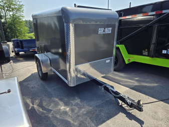 New 4 x 8.5 Car-Mate Custom Cargo Trailer, 2k GVWR **Charcoal Gray w/12v Int. Light & Wall Vents
