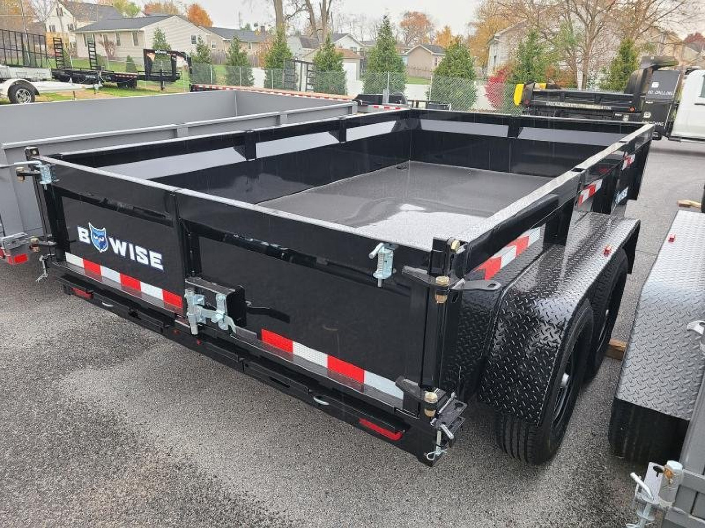 New 7 x 12 B-WISE LE Series Low Profile Dump Trailer, 12K GVWR **w/Combo Gate, Ramps, D-Rings
