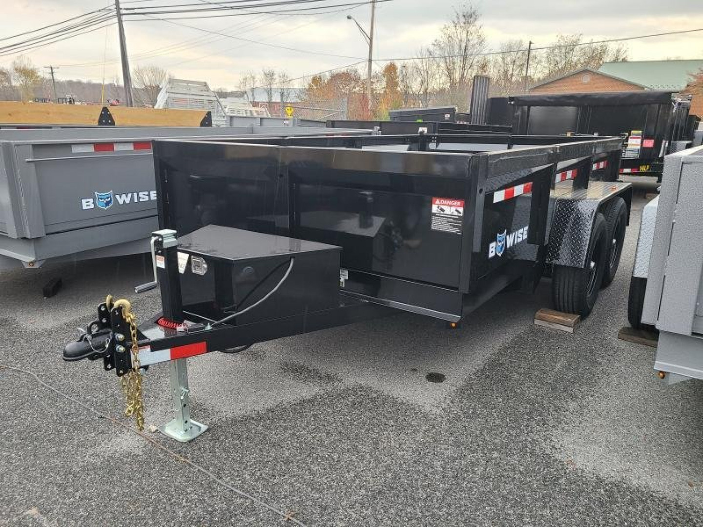 New 7 x 12 B-WISE LE Series Low Profile Dump Trailer, 12K GVWR **w/Combo Gate, Ramps, D-Rings