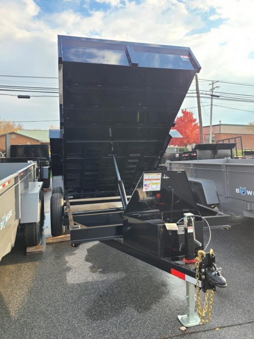 New 7 x 12 B-WISE LE Series Low Profile Dump Trailer, 12K GVWR **w/Combo Gate, Ramps, D-Rings