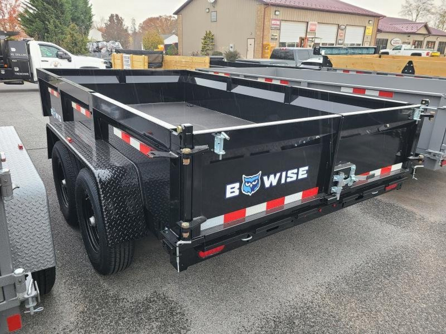 New 7 x 12 B-WISE LE Series Low Profile Dump Trailer, 12K GVWR **w/Combo Gate, Ramps, D-Rings