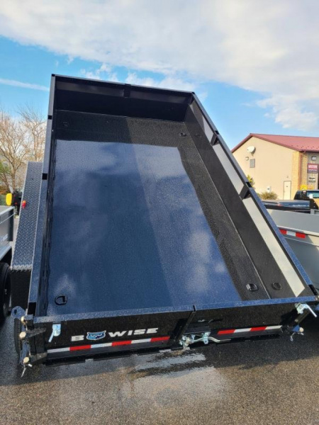 New 7 x 12 B-WISE LE Series Low Profile Dump Trailer, 12K GVWR **w/Combo Gate, Ramps, D-Rings