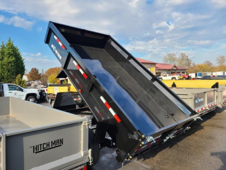 New 7 x 12 B-WISE LE Series Low Profile Dump Trailer, 12K GVWR **w/Combo Gate, Ramps, D-Rings