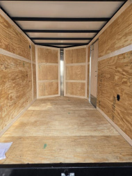 New 6 x 10 Homesteader Intrepid V-Nose Cargo Trailer, 3k GVWR **White w/Barn Doors