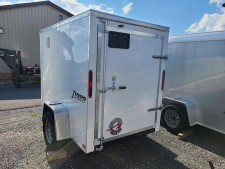 New 5 x 8 Homesteader Intrepid V-Nose Cargo Trailer, 3k GVWR ***White w/Swing Door & .030 Alum Skin