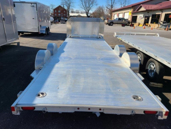 New 7 x 20 Aluma EX8220 Executive Series Car Hauler, 7K GVWR **Includes Stone Guard, Toolbox, Bed Lights, Spread Axles