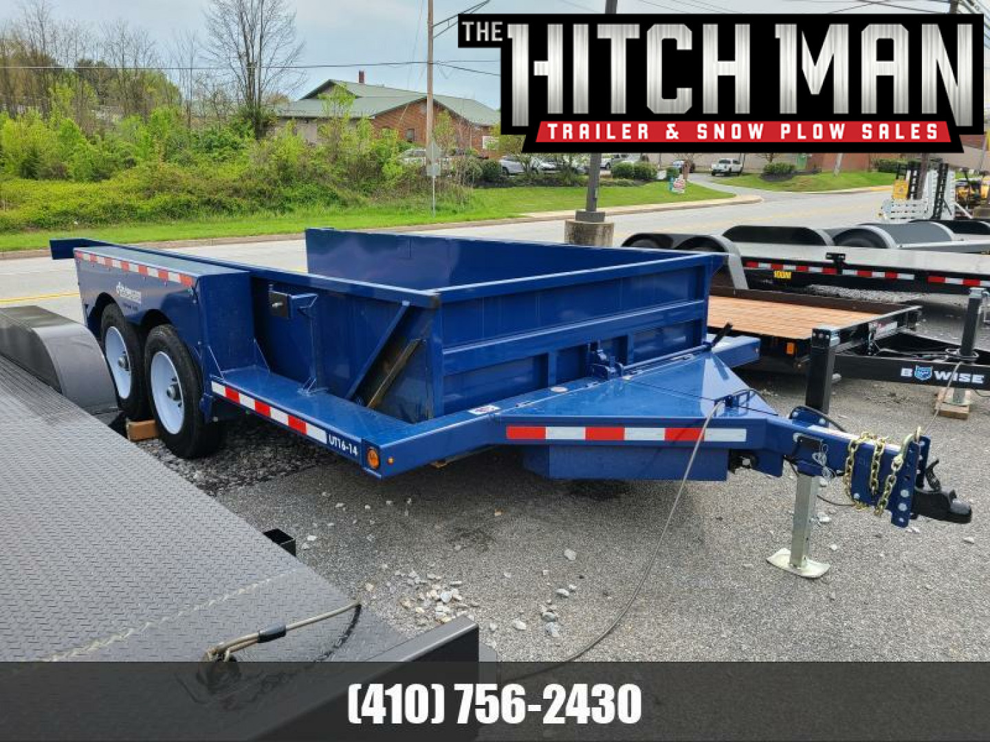 New 6'3" x 16' Air-Tow UT16-14 Steel Side Drop Deck Equipment Flatbed Trailer, 18k ***w/Spare Tire Mount & 110v Battery Charger