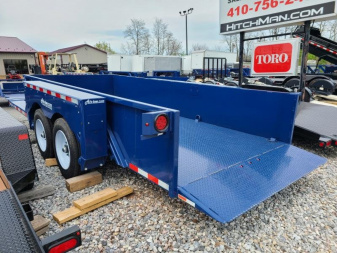 New 6'3" x 16' Air-Tow UT16-14 Steel Side Drop Deck Equipment Flatbed Trailer, 18k ***w/Spare Tire Mount & 110v Battery Charger