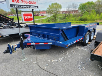 New 6'3  x 16' Air-Tow UT16-14 Steel Side Drop Deck Equipment Flatbed Trailer, 18k ***w/Spare Tire Mount & 110v Battery Charger