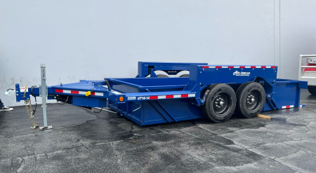 New 6'3" x 16' Air-Tow UT16-14 Steel Side Drop Deck Equipment Flatbed Trailer, 18k ***w/Spare Tire Mount & 110v Battery Charger