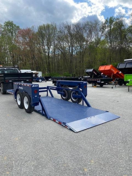 New 6'3" x 16' Air-Tow T16-14 Drop Deck Equipment Flatbed Trailer, 18k ***w/Spare Tire Mount & 110v Battery Charger