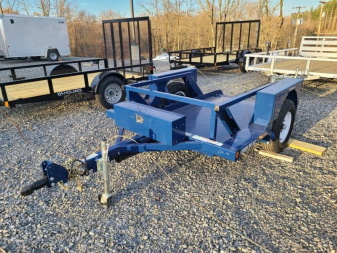 New 4'4  x 8'6  Air-Tow S8-35 Single Axle Drop Deck Equipment Flatbed 4900k GVWR  ***w/Spare Mount & 110v Batt Charger