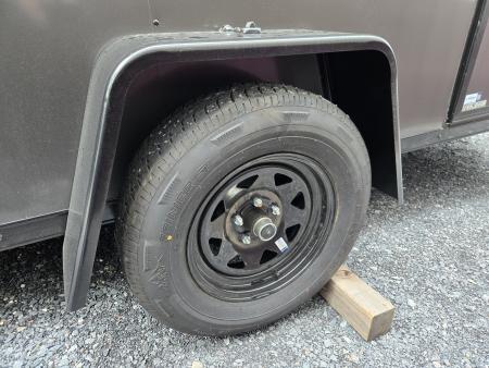 New 6 x 12 Look ST DLX V-Nose Cargo Trailer, 3K GVWR ***Charcoal w/Black Trim, Ramp Door w/Flap, (4) D-Rings
