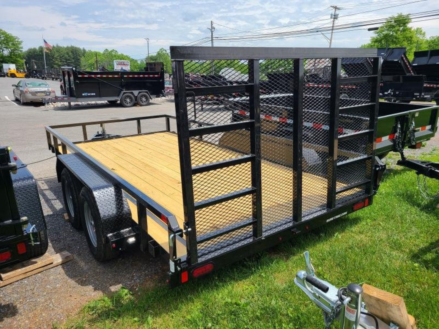New 7 X 14 Sure-Trac Tube Top Utility Trailer, 7k GVWR ***w/Reinforced Landscape Gate, Spare Mount, Set Back Jack
