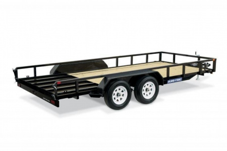 New 7 X 14 Sure-Trac Tube Top Utility Trailer, 7k GVWR ***w/Reinforced Landscape Gate, Spare Mount, Set Back Jack