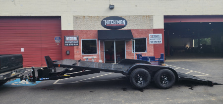 New 7 x 20 BWISE Hydraulic Tilt Equipment /Car Hauler Trailer 10k