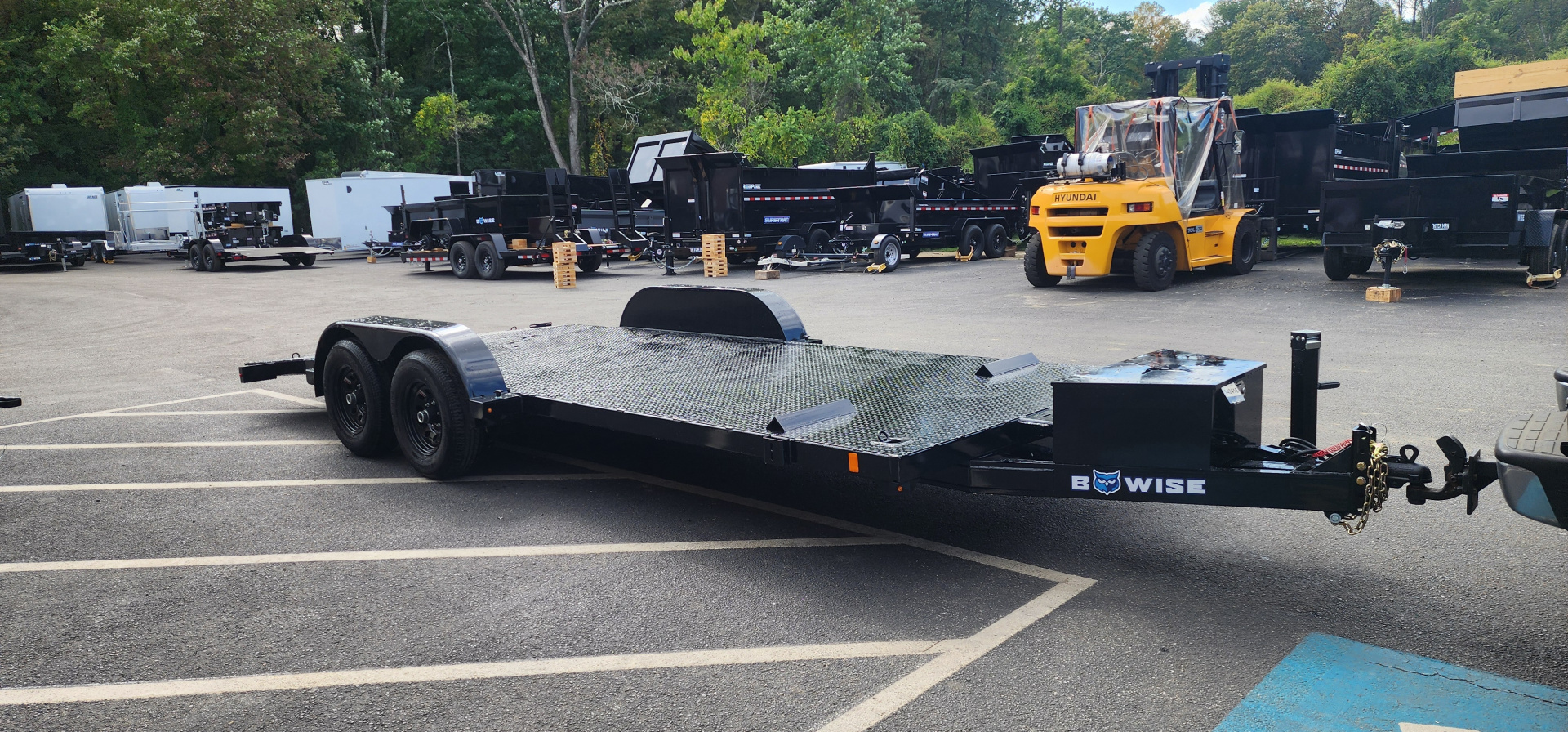 New 7 x 20 BWISE Hydraulic Tilt Bed Car Hauler Car / Racing Trailer 10k
