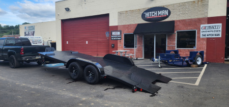 New 7 x 20 BWISE Hydraulic Tilt Bed Car Hauler Car / Racing Trailer 10k