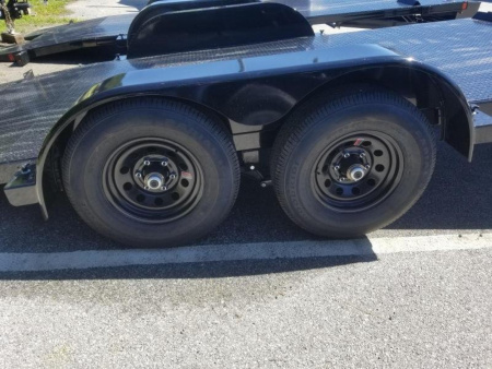 New 7 x 18 BWISE Hydraulic Tilt Equipment/ Car Hauler Trailer 10k