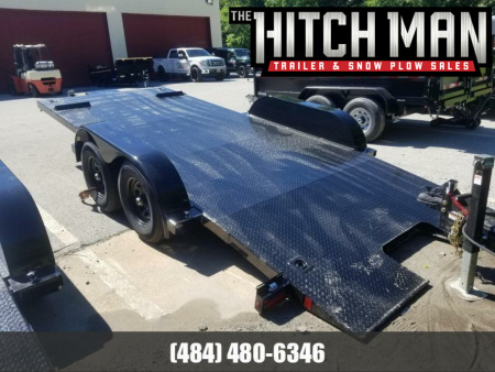 New 7 x 18 BWISE Hydraulic Tilt Equipment/ Car Hauler Trailer 10k