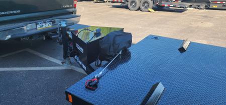New 7 x 18 BWISE Hydraulic Tilt Car Hauler Car / Racing Trailer 10k w/SmittyBuilt Winch