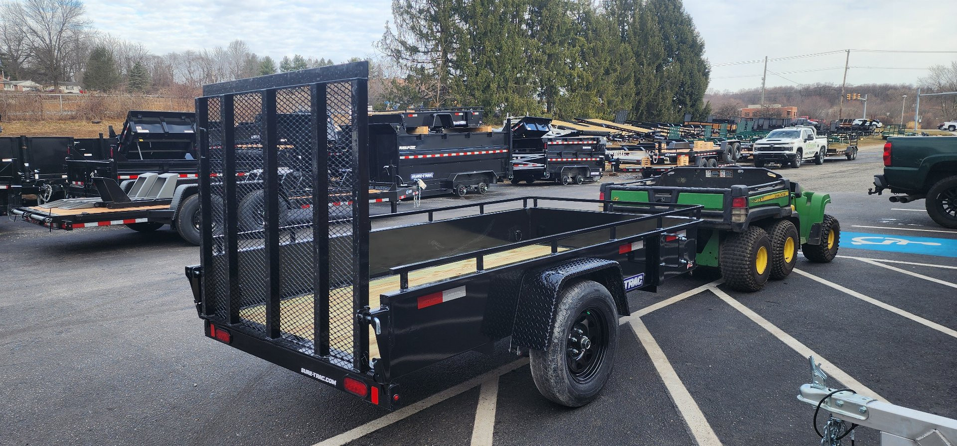 New 5 x 10 Sure-Trac 14" Steel High Side Landscape Trailer  3k
