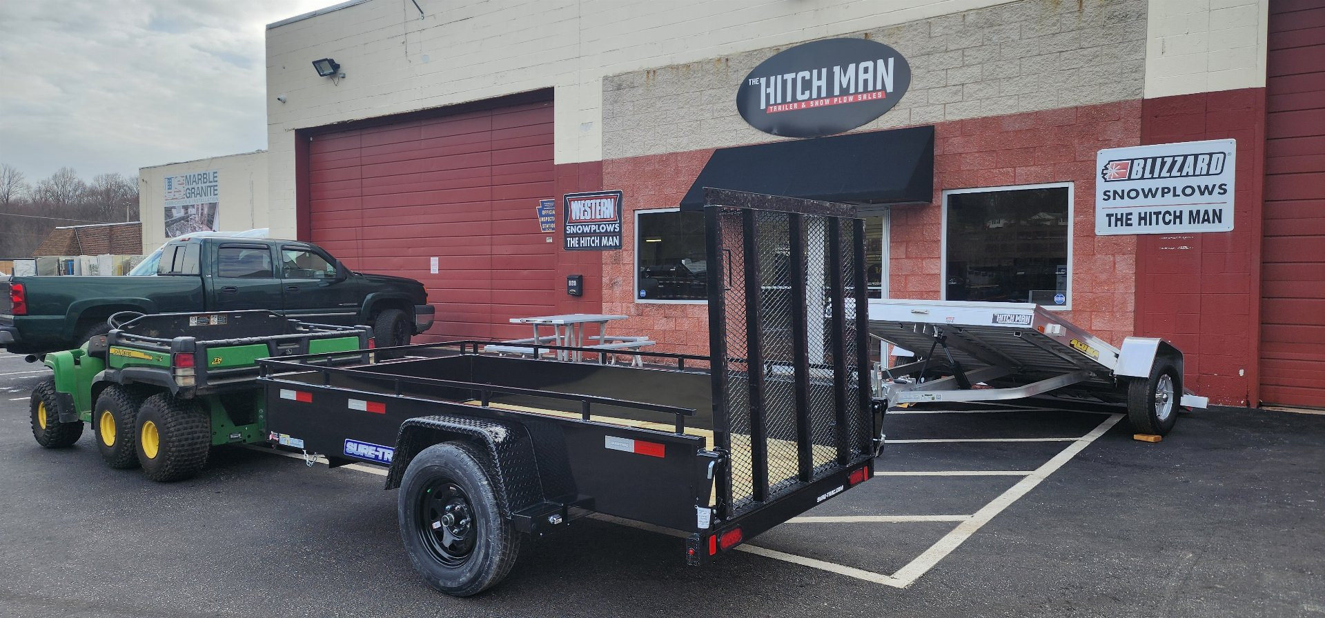 New 5 x 10 Sure-Trac 14" Steel High Side Landscape Trailer  3k
