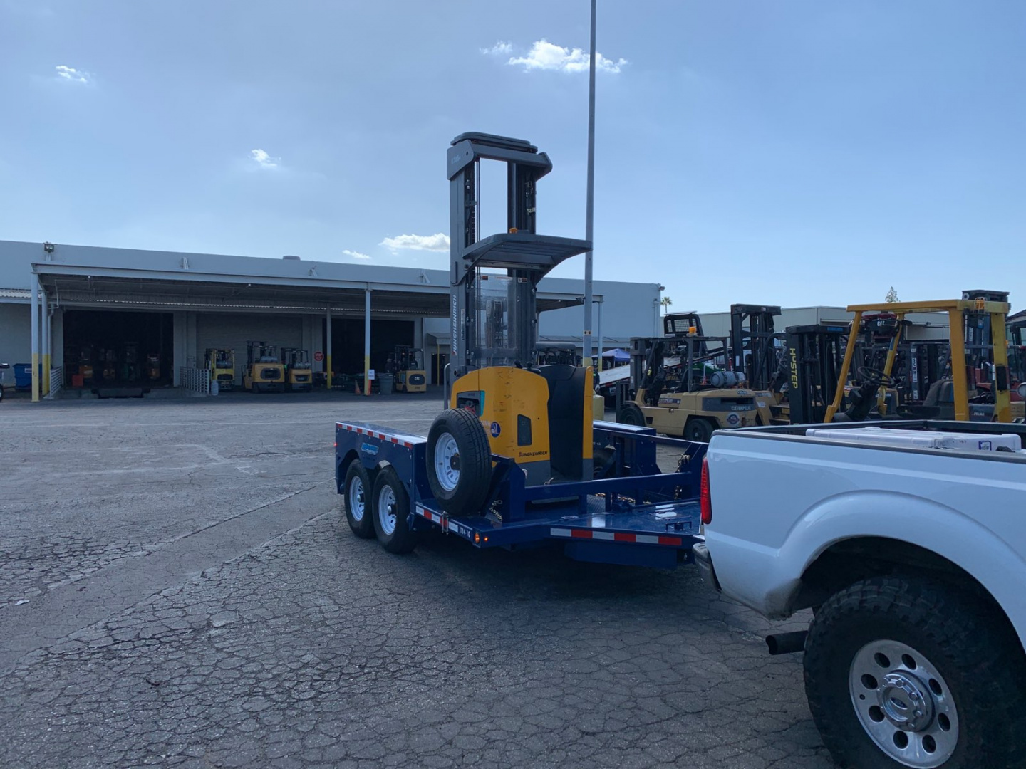 New 6'3" x 14' Air-Tow T14-10 Drop Deck Flatbed Equipment 13.5k GVWR ***w/Spare Tire Mount & 110V Batt Charger