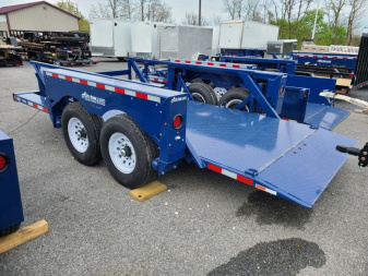 New 6'3" x 14' Air-Tow T14-10 Drop Deck Flatbed Equipment 13.5k GVWR ***w/Spare Tire Mount & 110V Batt Charger