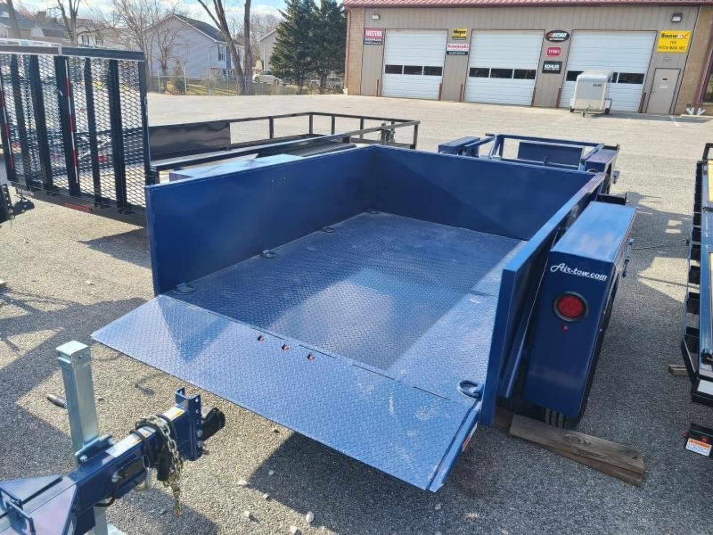 New 6'3" x 10' Air-Tow US10-55 Single Axle Drop Deck Utility 8200k  GVWR  ***w/ Spare Tire Mount & 110v Batt Charger