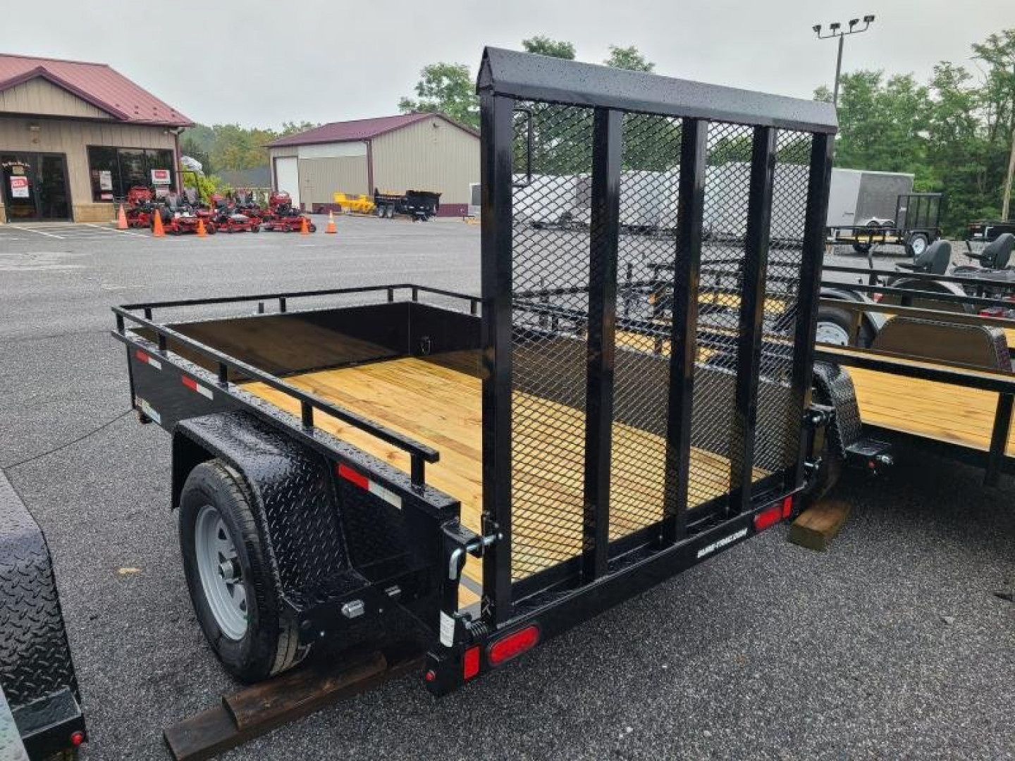 New 5 x 8 Sure-Trac Steel High Side Utility Trailer, 3k GVWR ***Spring Assist Gate, Spare Tire Mount, Set Back Jack, LED Lights