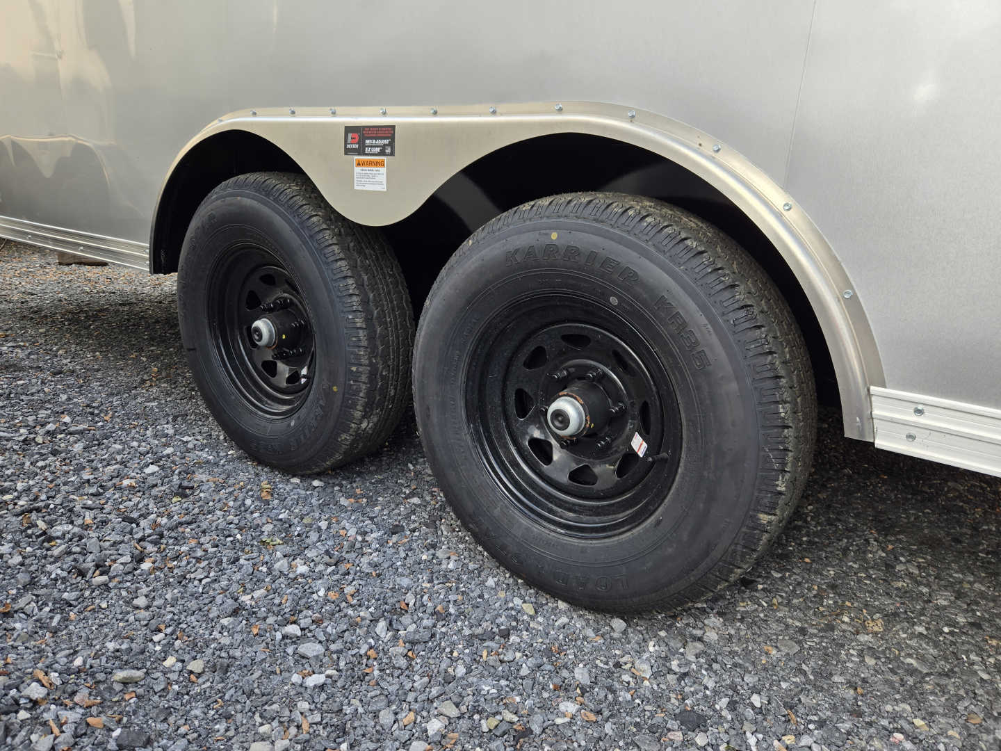 New 8.5 x 24 Car-Mate Custom Enclosed Car Trailer, 10K GVWR ***Silver w/6k Torsion Axles, 6" Extra Height, & Get-Out Door