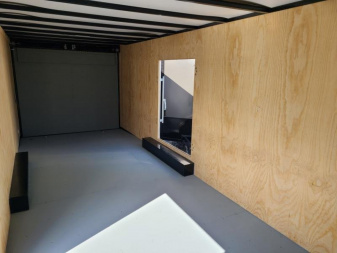 New 8.5 x 24 Car-Mate Custom Enclosed Car Trailer, 10K GVWR ***Silver w/6k Torsion Axles, 6" Extra Height, & Get-Out Door