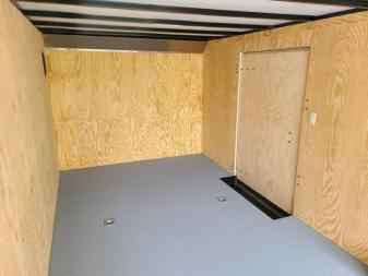 New 8.5 x 24 Car-Mate Custom Enclosed Car Trailer, 10K GVWR ***Silver w/6k Torsion Axles, 6" Extra Height, & Get-Out Door