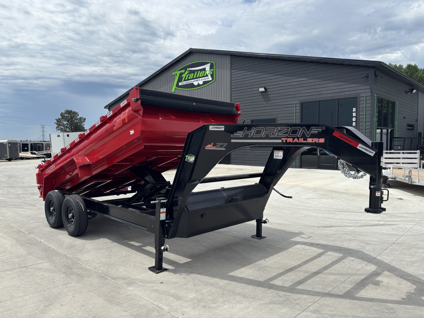 New NEW 2025 Horizon Gooseneck LZ7 14’ x 83” X 24” Dump Trailer 2-7000 lb axles = 14K