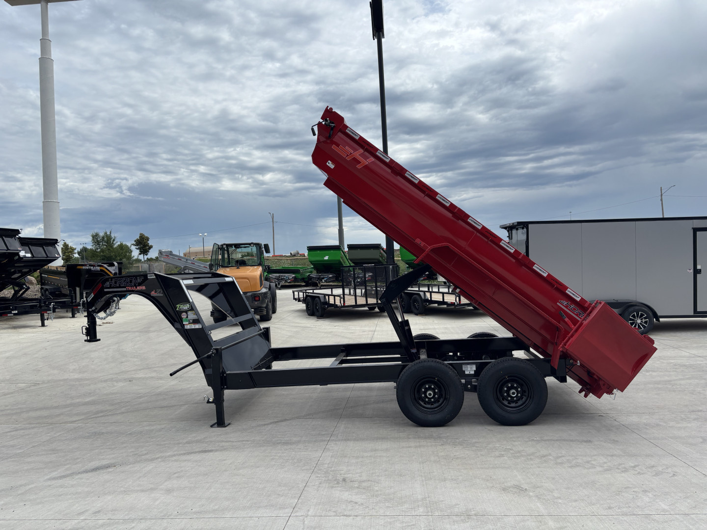 New NEW 2025 Horizon Gooseneck LZ7 14’ x 83” X 24” Dump Trailer 2-7000 lb axles = 14K