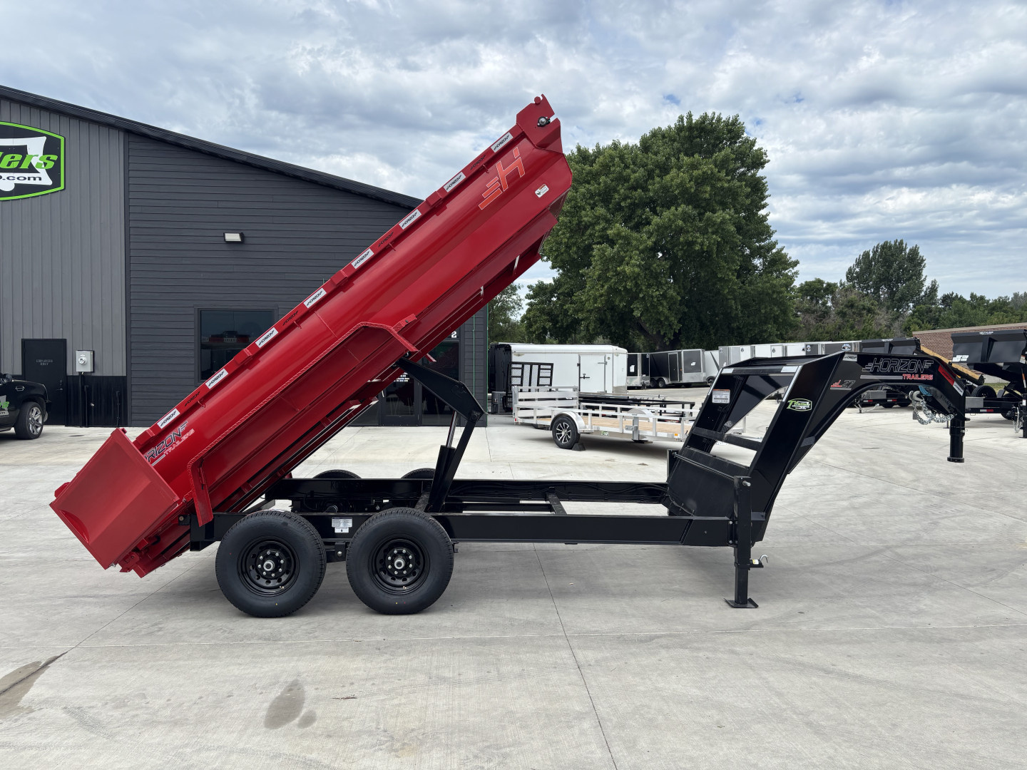 New NEW 2025 Horizon Gooseneck LZ7 14’ x 83” X 24” Dump Trailer 2-7000 lb axles = 14K