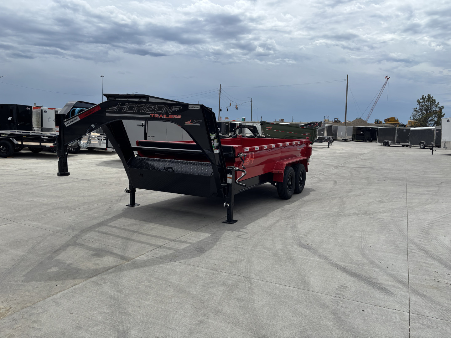 New NEW 2025 Horizon Gooseneck LZ7 14’ x 83” X 24” Dump Trailer 2-7000 lb axles = 14K