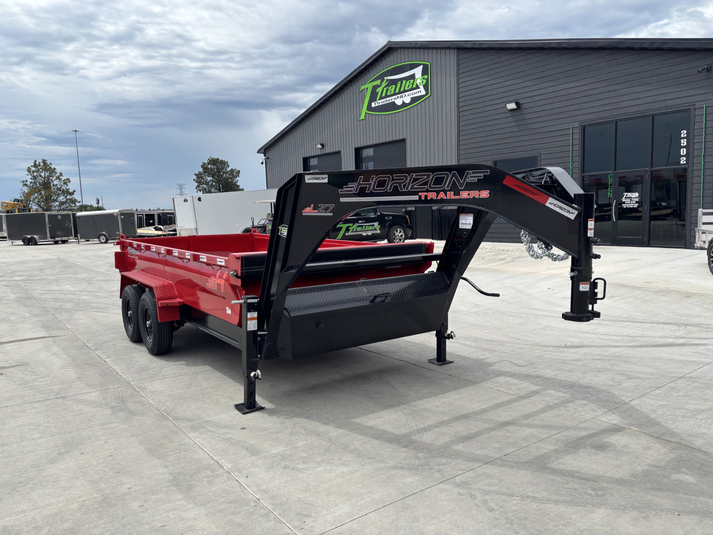New NEW 2025 Horizon Gooseneck LZ7 14’ x 83” X 24” Dump Trailer 2-7000 lb axles = 14K