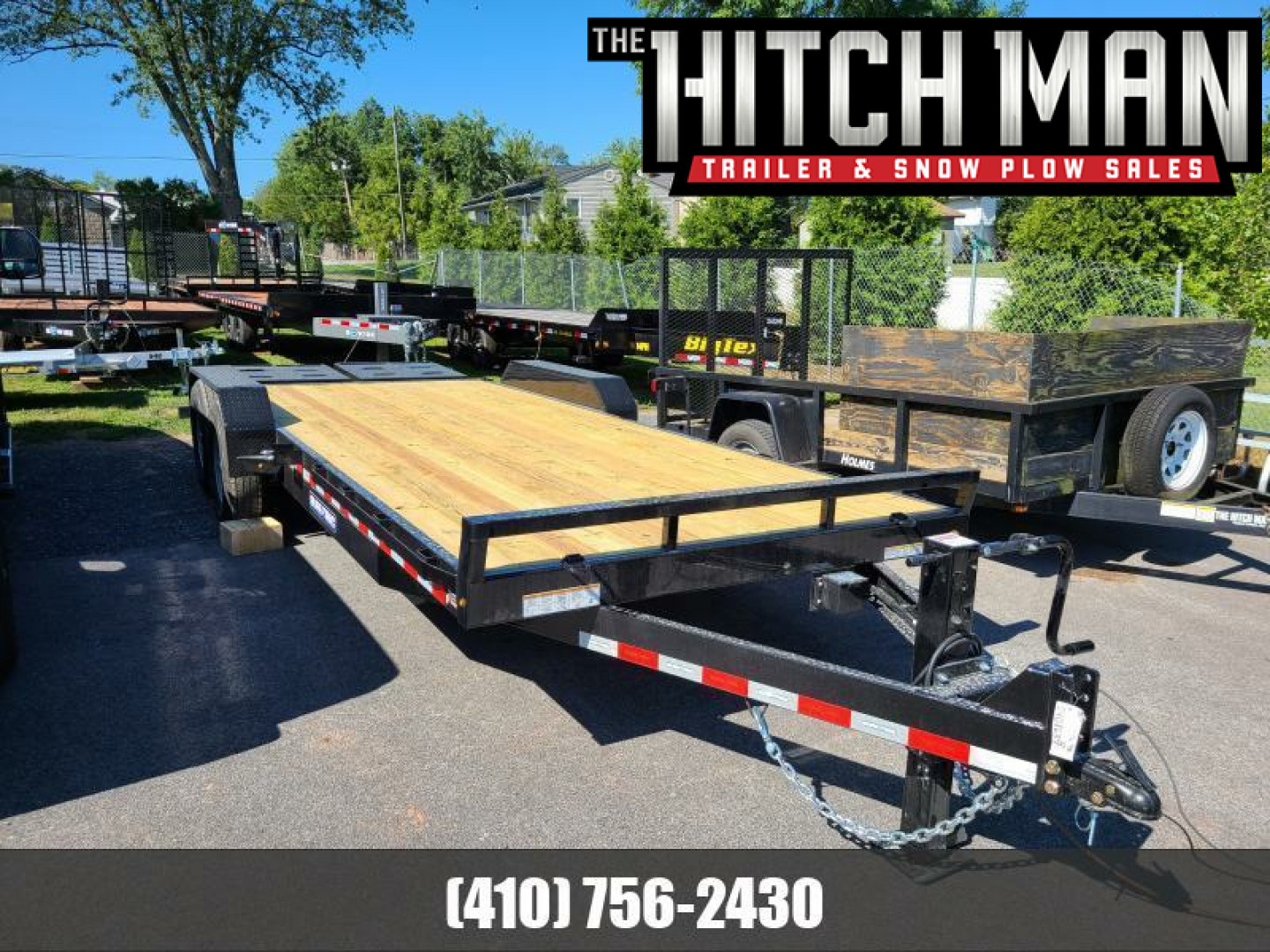 New 7 x 20 Sure-Trac Universal Ramp Implement Equipment Trailer, 14K GVWR **Full-Width Fold Flat Ramps