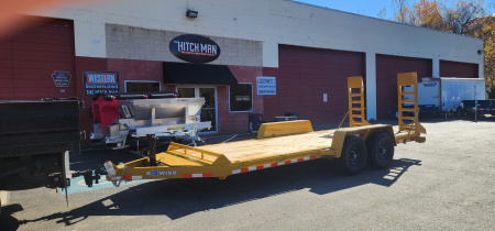 New 7 x 18 EH18 BWISE Implement Equipment Trailer 14k **CAT Yellow