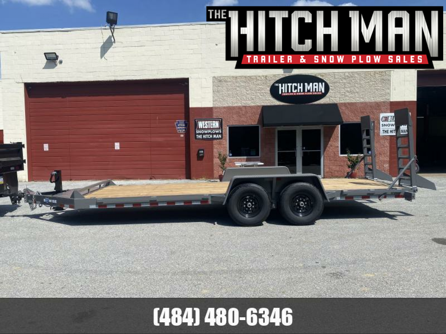 New 7 x 20 EH14 BWISE Implement Equipment Trailer 14k **Hammertone Gray ...