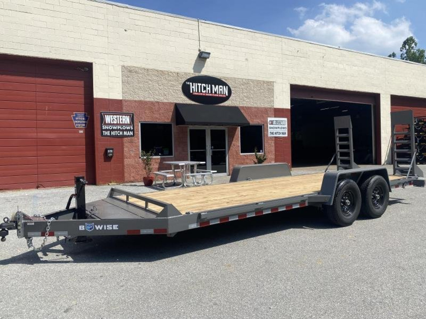 New 7 x 20 EH14 BWISE Implement Equipment Trailer 14k **Hammertone Gray ...
